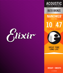 Elixir Set snaren Nanoweb Brons Extra Light 11002