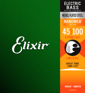 Elixir Set bassnaren Nanoweb Light 14052