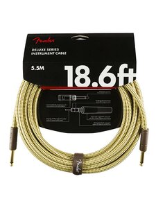 Fender Deluxe Series tweed instrumentkabels - rechte jack plug 18,6 ft.