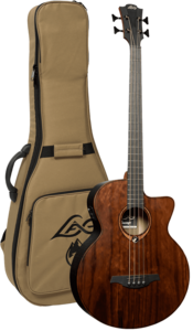 LAG Sauvage Jumbo Cutaway Elektrisch Akoestische Bas Gitaar met Gigbag