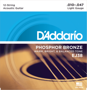 DAddario Set snaren EJ38 12 String Light 10-47