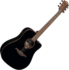 LAG T118DCE BLK Tramontane Dreadnought Cutaway Electro Black Gitaar_