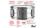 Pearl Sensitone Heritage Alloy Steel STH1465S Snaredrum_