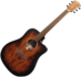 LAG T70DCE B&B Dreadnought Cutaway Electrisch Akoestische Gitaar Black & Brown_